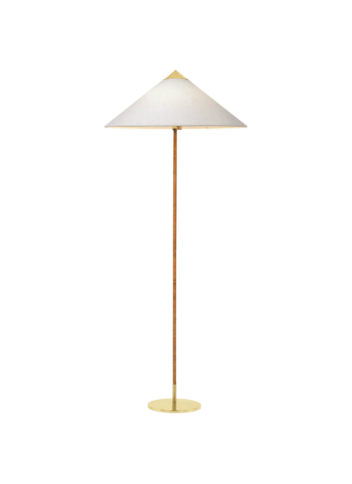 9602 Floor Lamp, Canvas & Brass