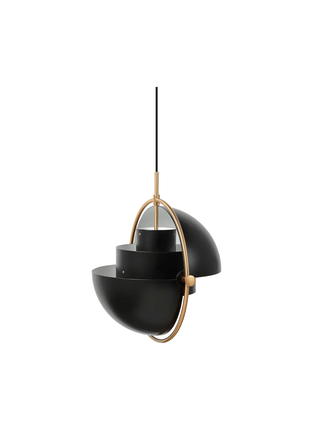Multi-Lite Pendant, Shade Black Brass, Base Black Brass