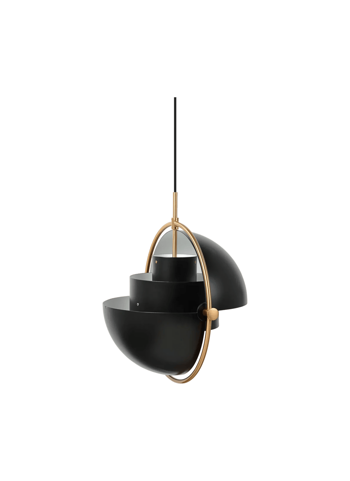 Multi-Lite Pendant, Shade Black Brass, Base Black Brass