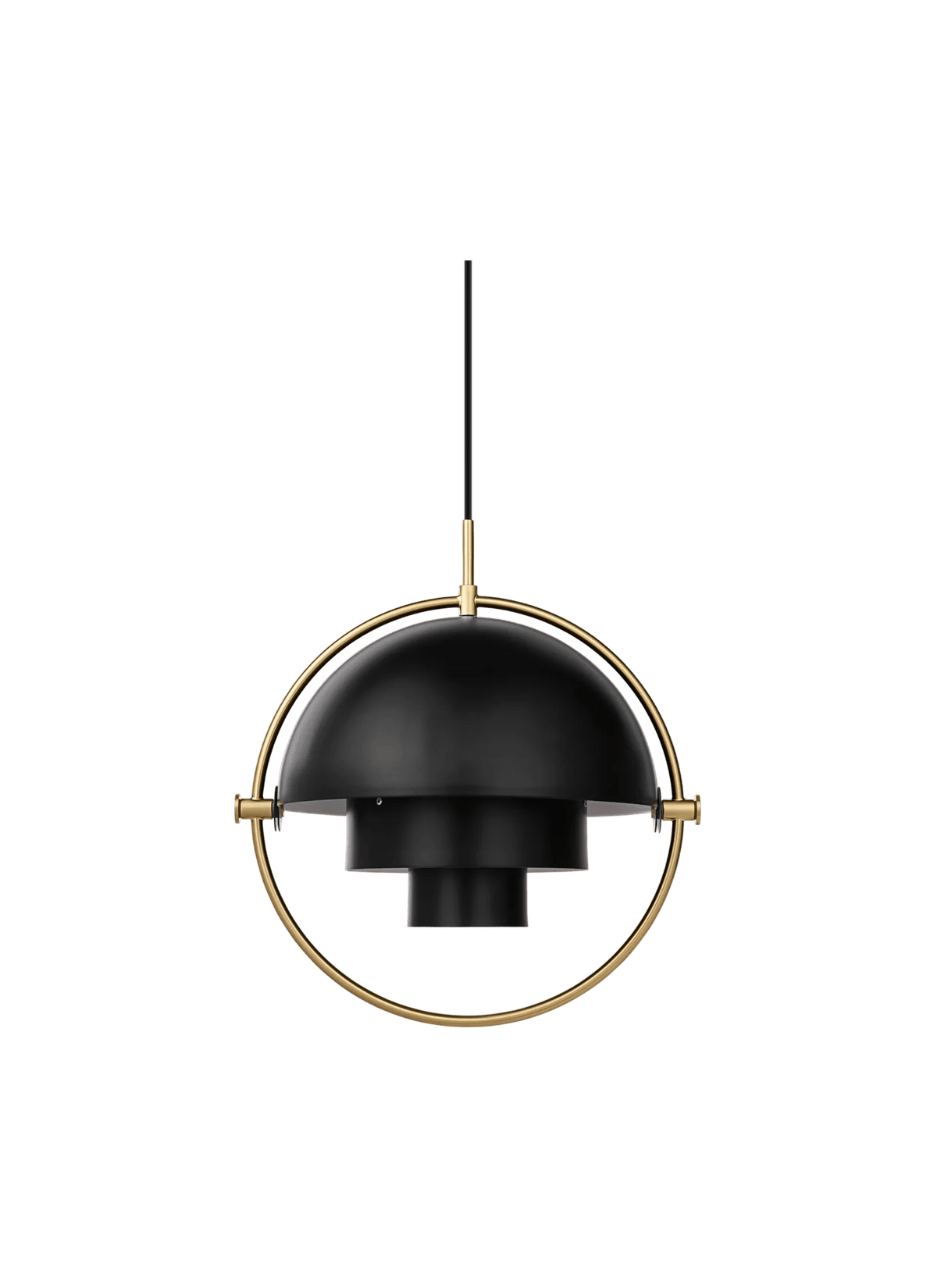 Multi-Lite Pendant, Shade Black Brass, Base Black Brass