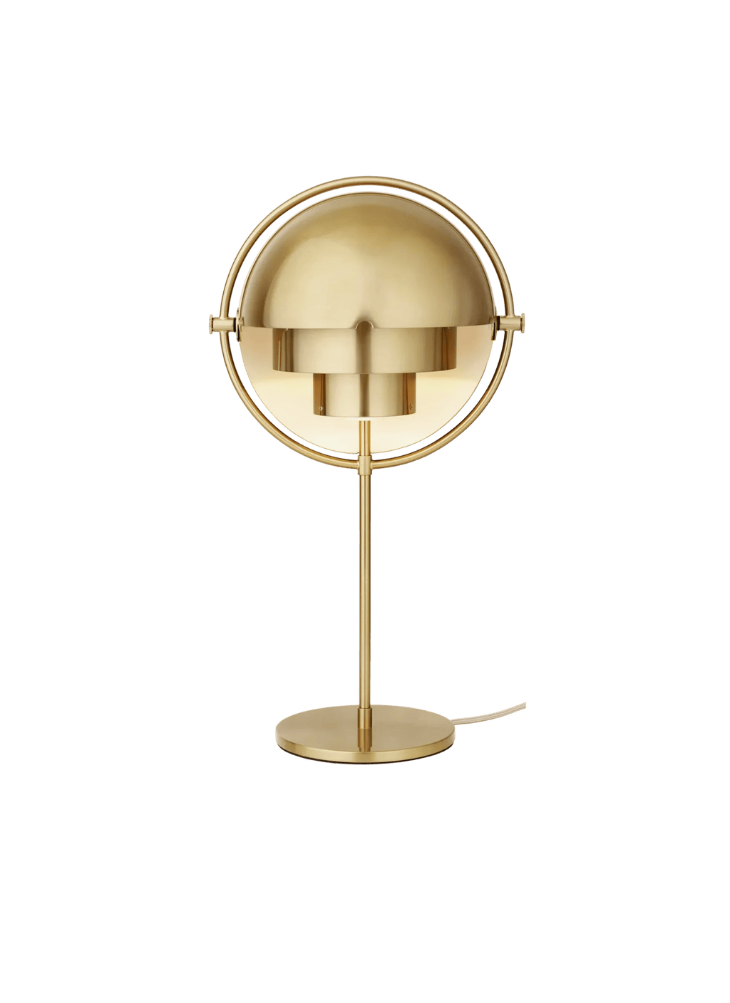 Multi-Lite Table Lamp, Shade Shiny Brass, Base Brass