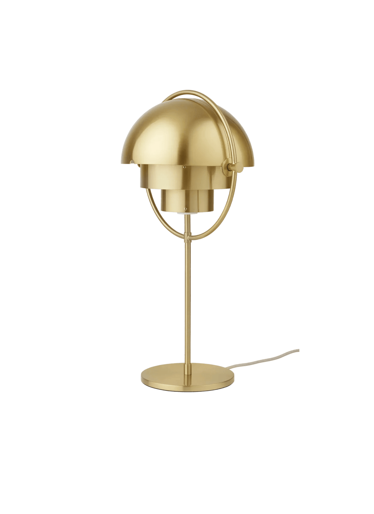 Multi-Lite Table Lamp, Shade Shiny Brass, Base Brass