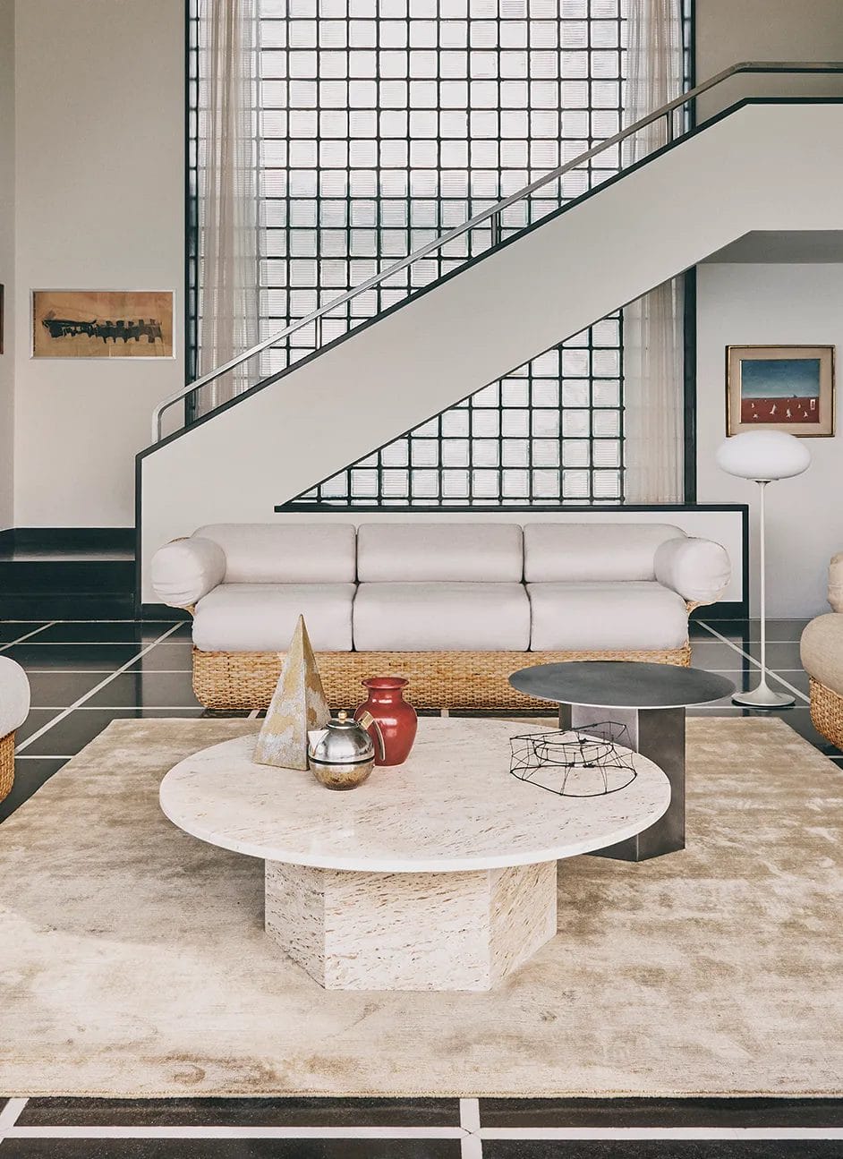 Epic Coffee Table - Neutral White Travertine, Round, Ø110 cm