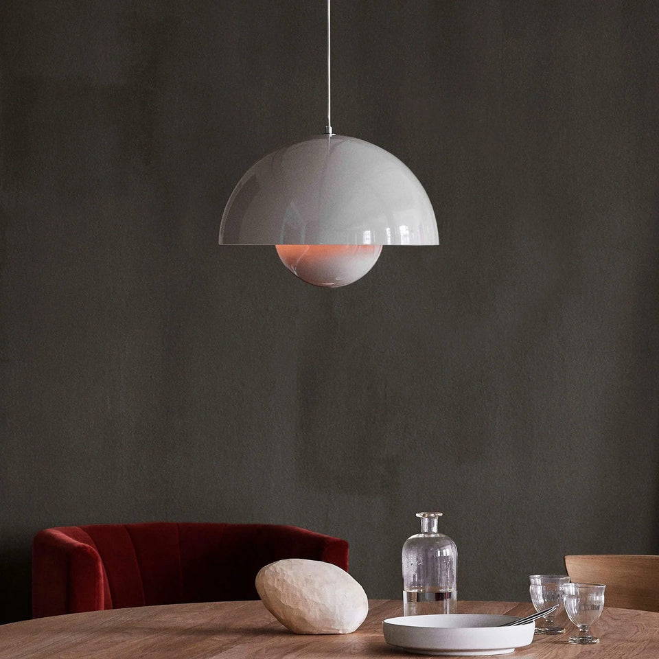 Flowerpot Pendant VP7, Grey Beige, Ø37 cm