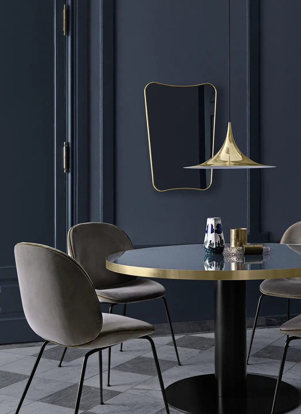 F.A. 33 Wall Mirror, Brass