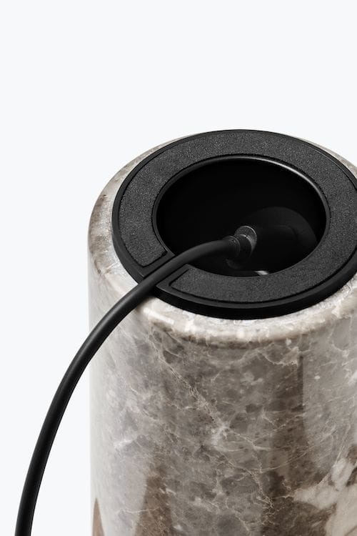 Kizu Portable Lamp, Grey Marble Ø18 cm