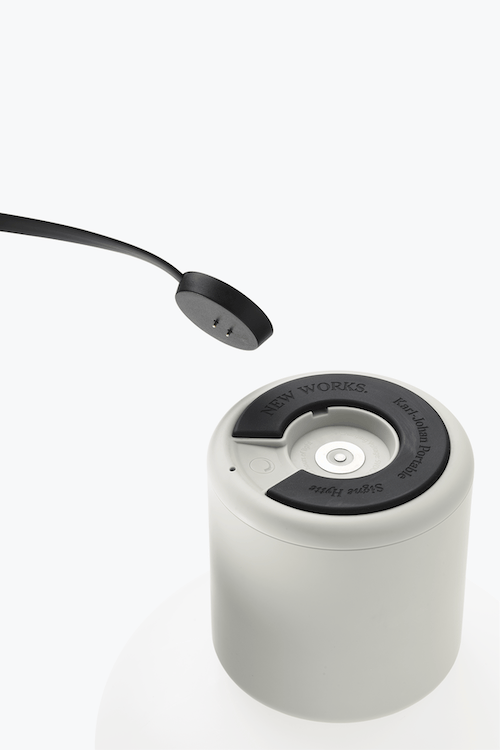 Karl-Johan Portable Table Lamp, Light Grey
