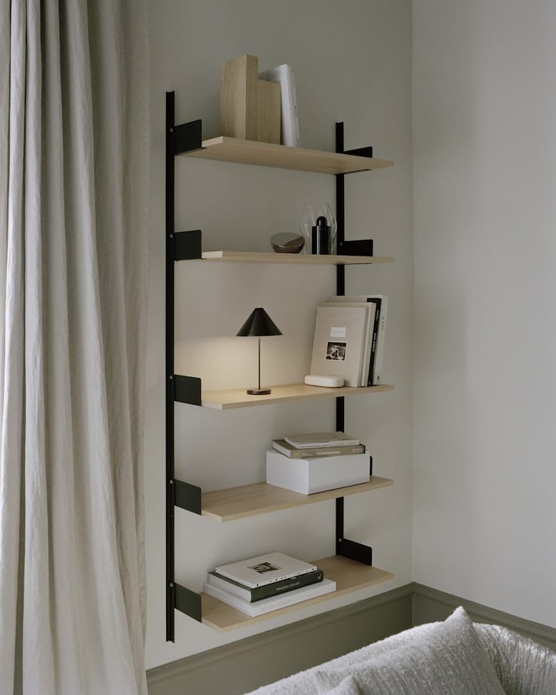 Brolly Portable Table Lamp, Anodized Black