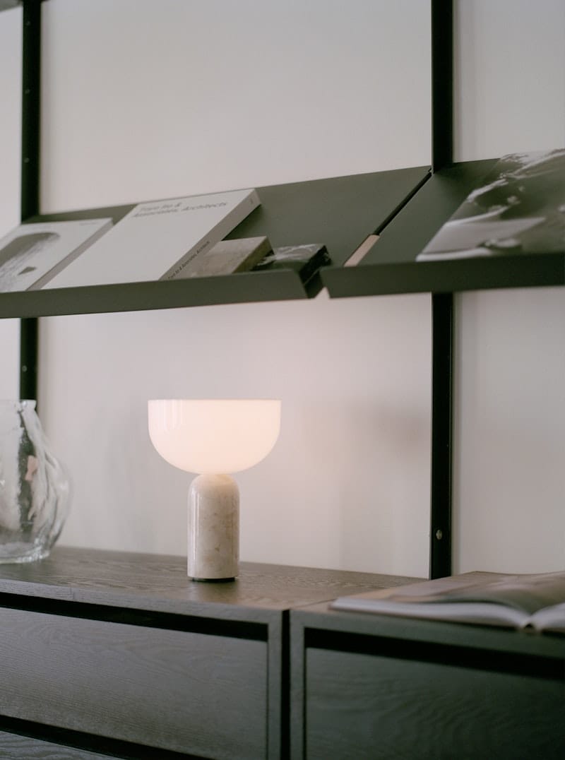 Kizu Portable Table Lamp, Kunis Breccia Marble, H24x Ø18
