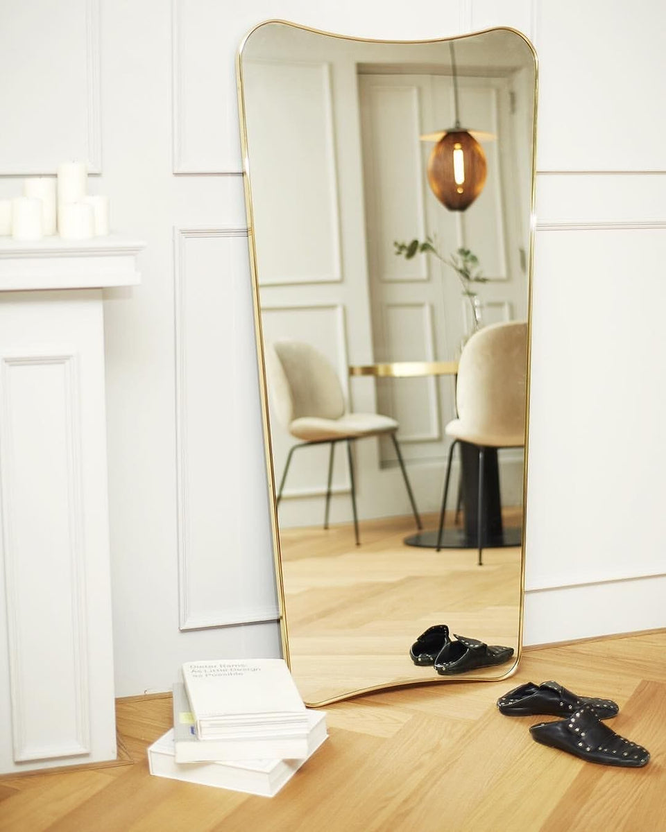 F.A. 33 Wall Mirror, Brass 146cm