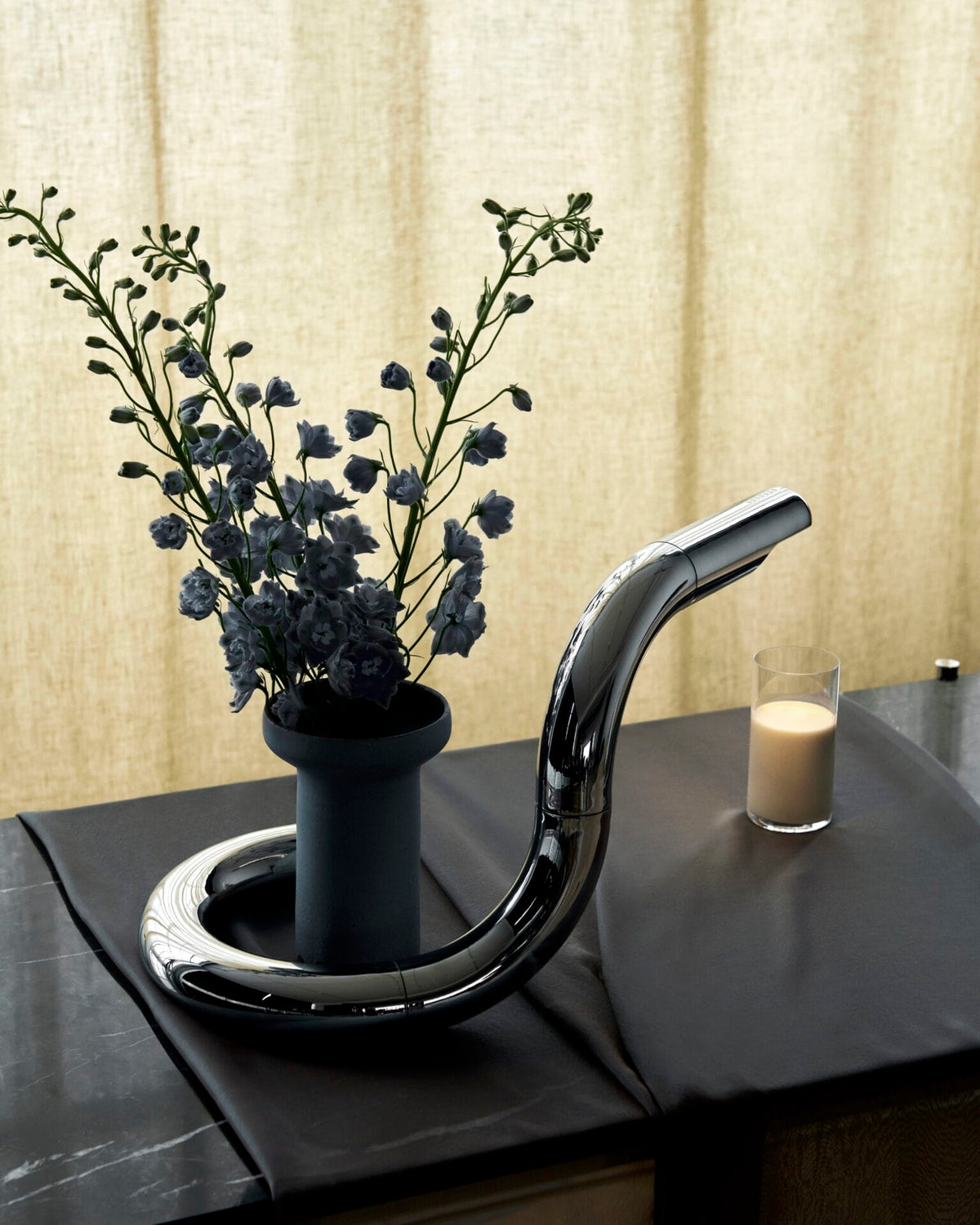 Aspide Table Lamp, Chrome