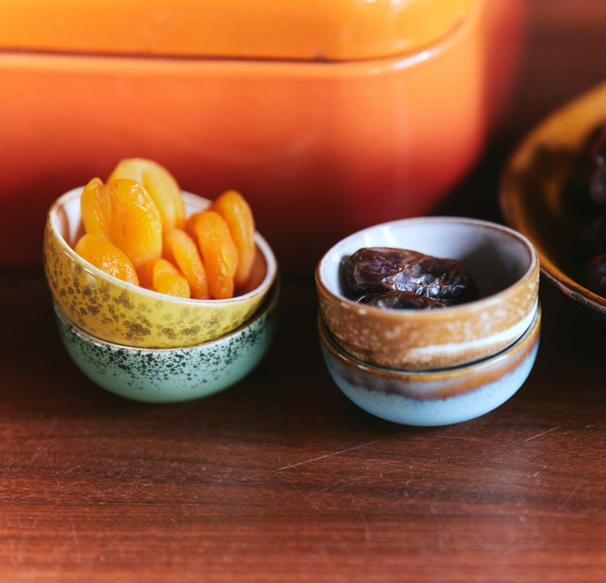 70's ceramics bowls XS: Castor (set of 4) 8.3 x 3.8 cm
