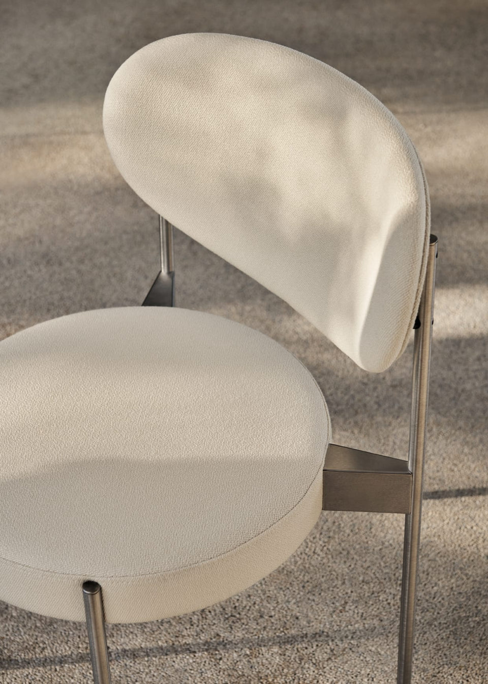 Series 430 Dining Chair, Stainless steel, Group 4, Vidar col. 222, H82 cm, Seat height: 47cm