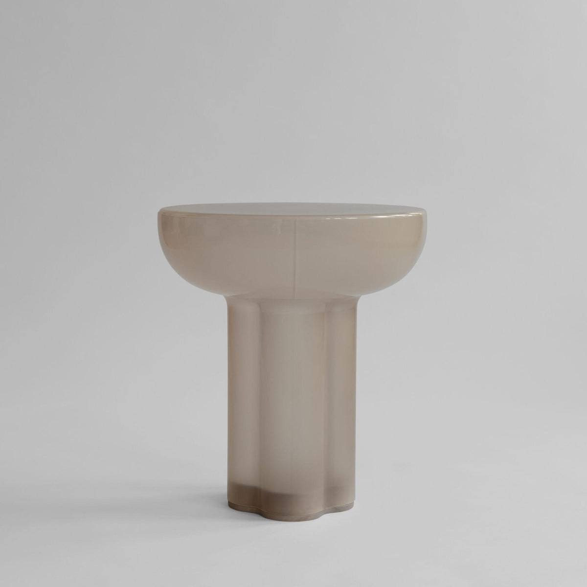 Crown Table, Tall - Smoked Desert Mouth-Blown Glass