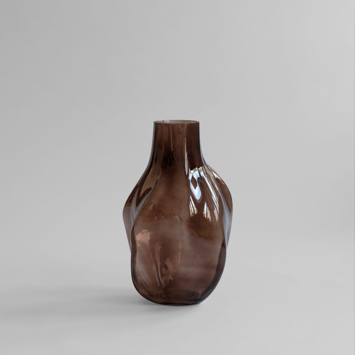 Bakku Vase, Big - Smoked Forest Mouth-Blown Glass