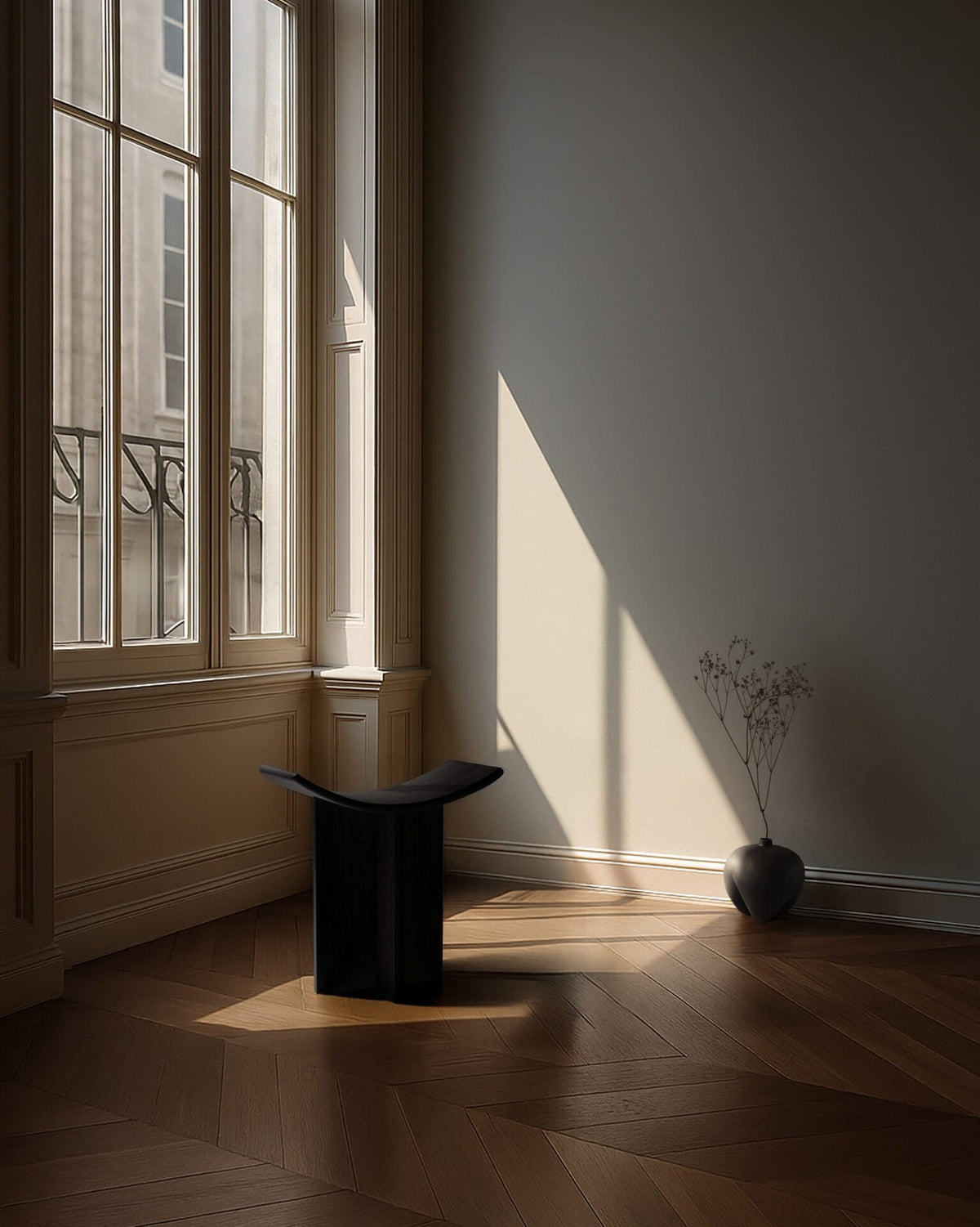 Brutus Stool - Coffee Black Oak