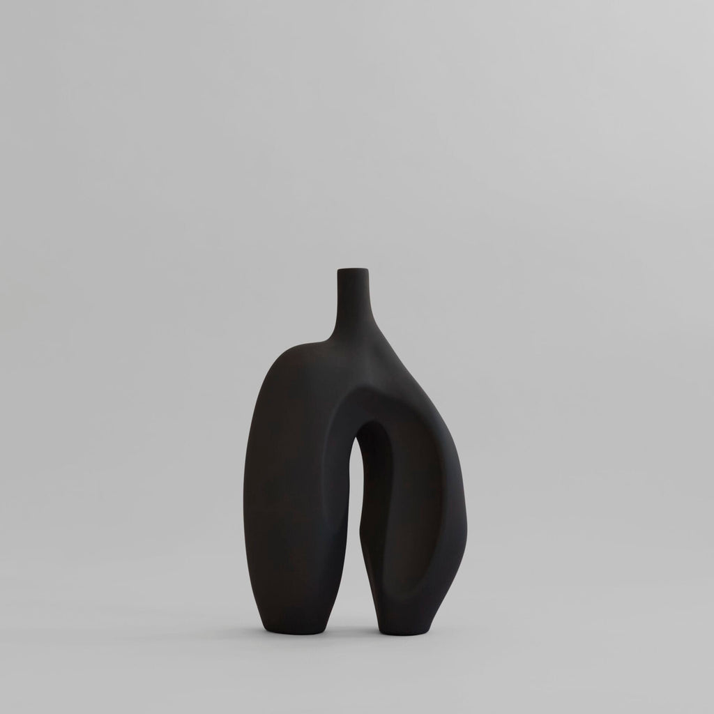 Ni Vase Medio, Coffee L24 / W21 / H43 CM