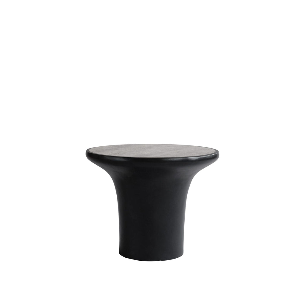 Trumpet Table, Low - Silver Travertine L45 x L45 x H35 CM