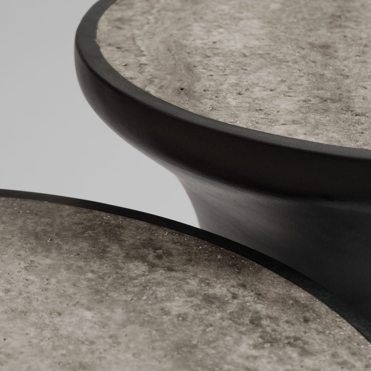 Trumpet Table, Tall - Silver Travertine L35 x W35 x H40cm