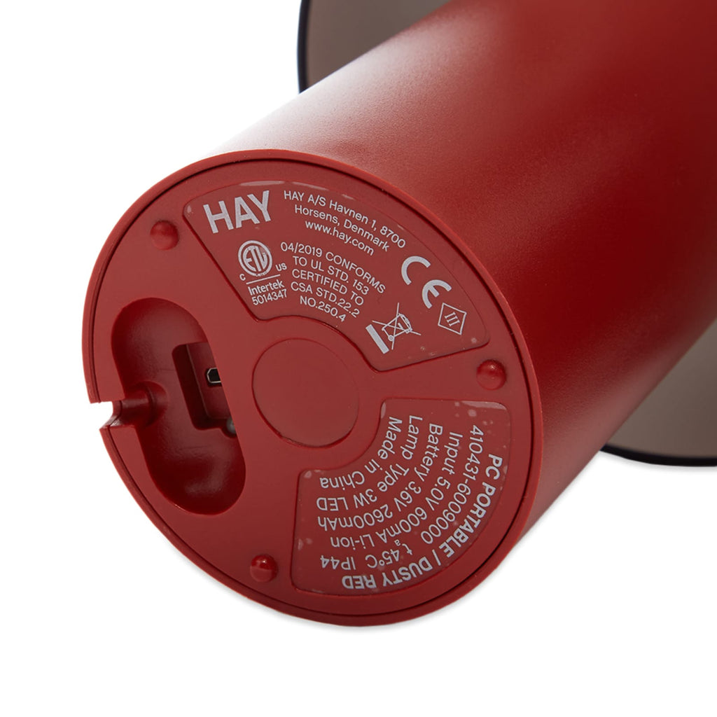 PC Portable Lamp-Iron red, Ø14 x H22 cm