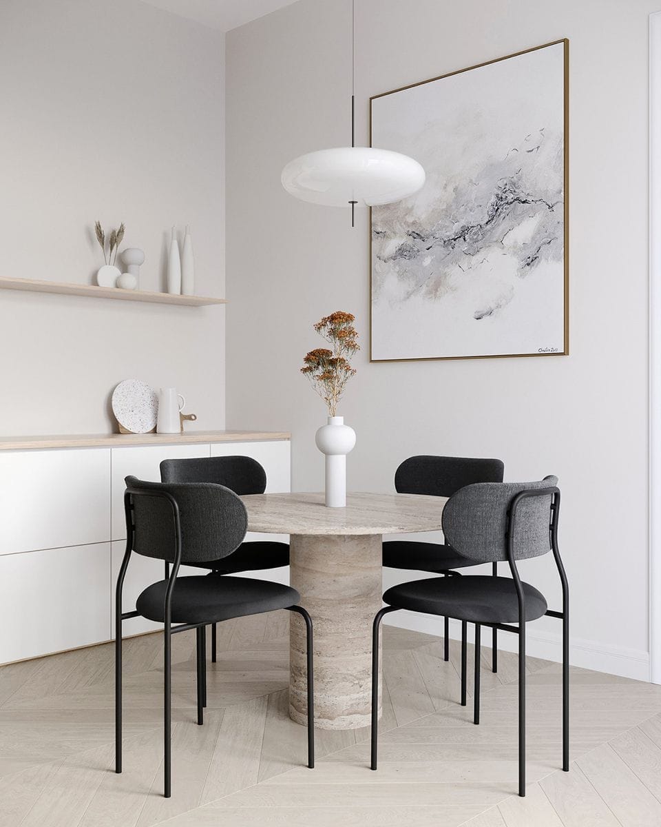 Coco Dining Chair – Karakorum 006, Black Base