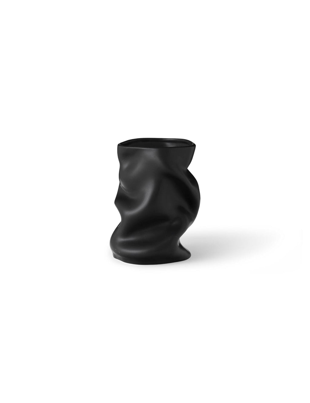 Collapse Vase - H20 cm, Ø16 cm - Black