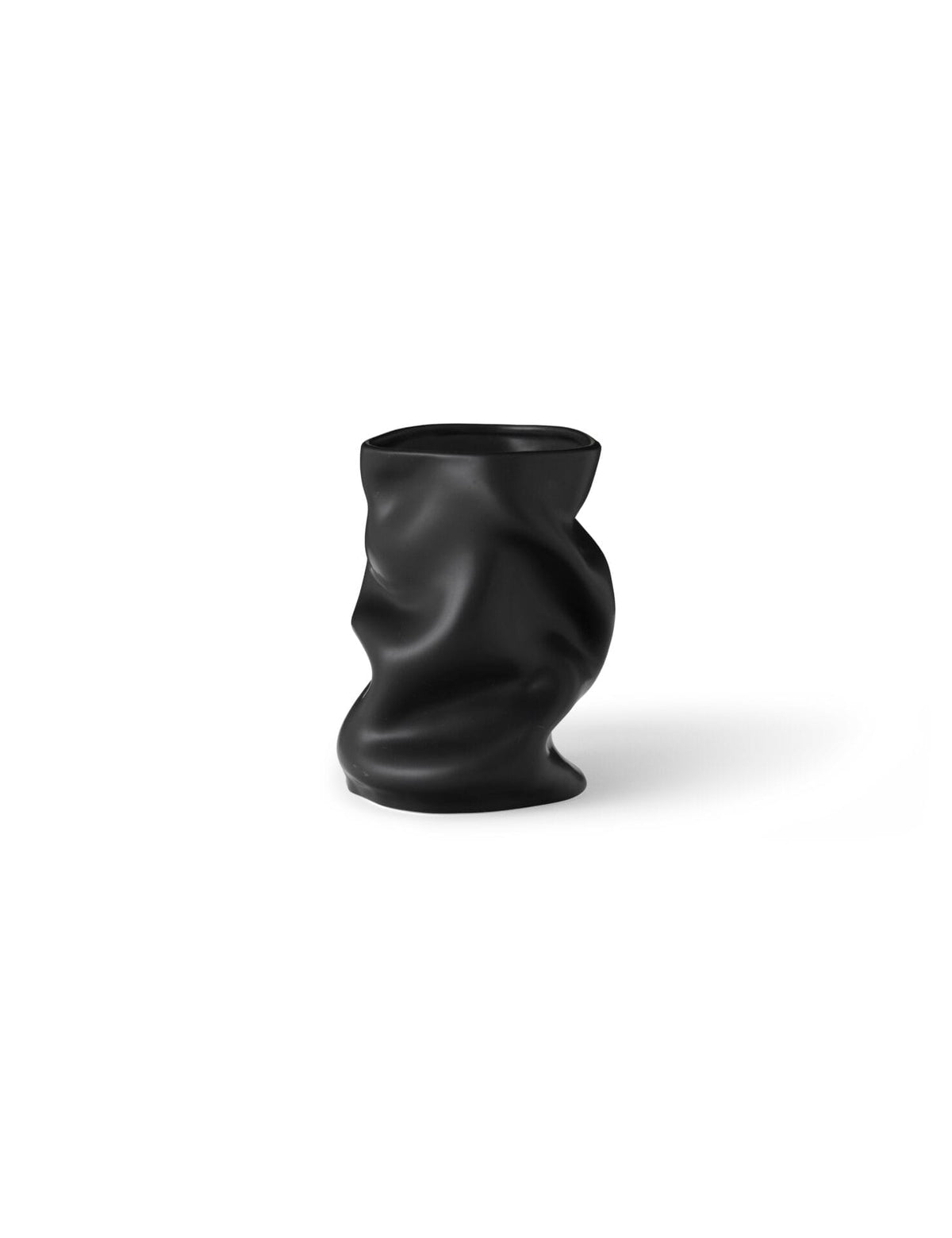 Collapse Vase - H20 cm, Ø16 cm - Black