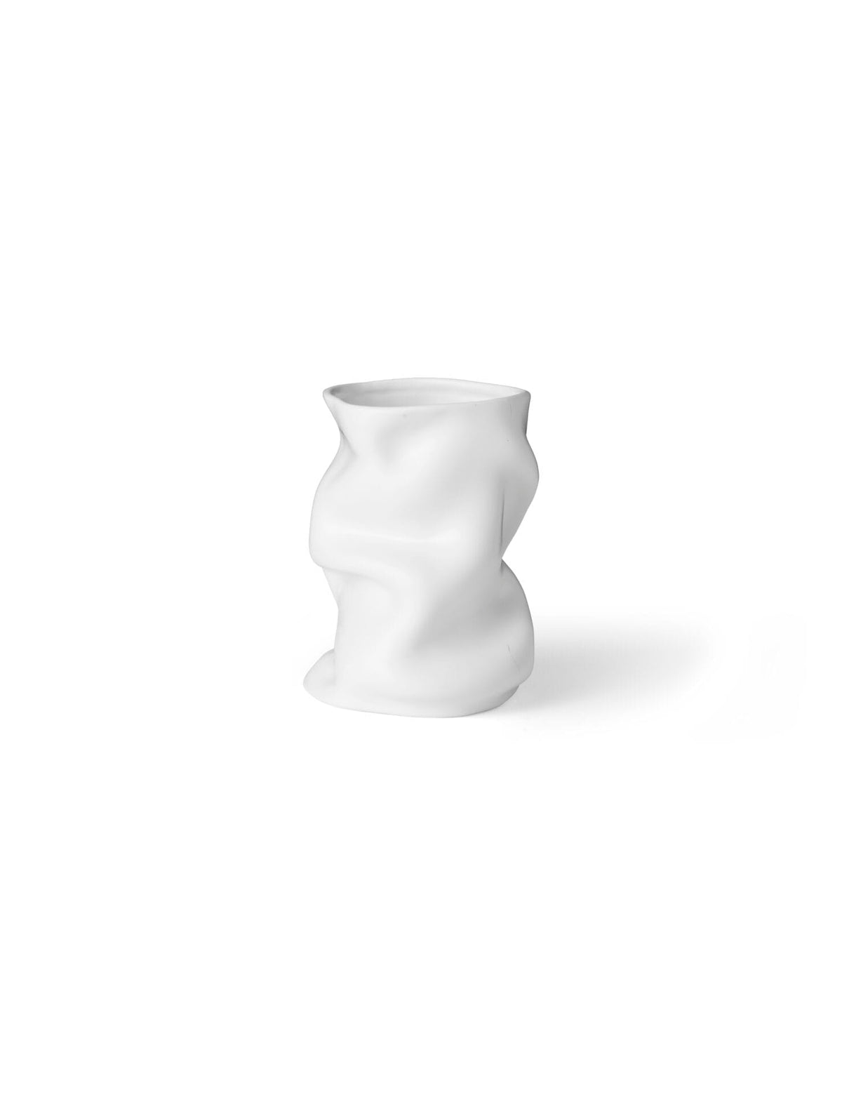 Collapse Vase - H20 cm, Ø16 cm - White