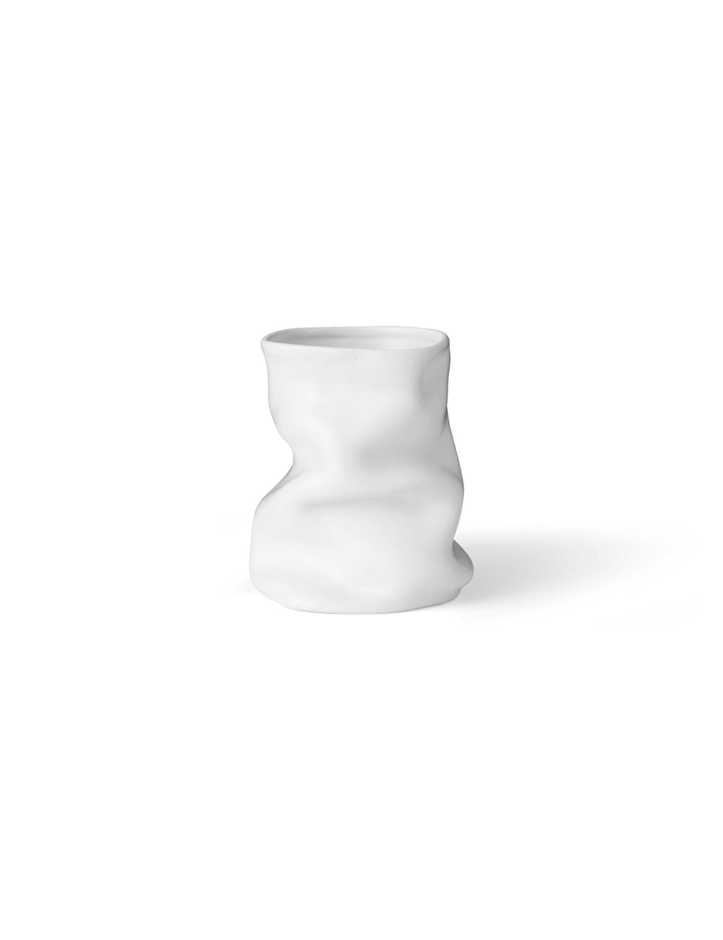 Collapse Vase - H20 cm, Ø16 cm - White