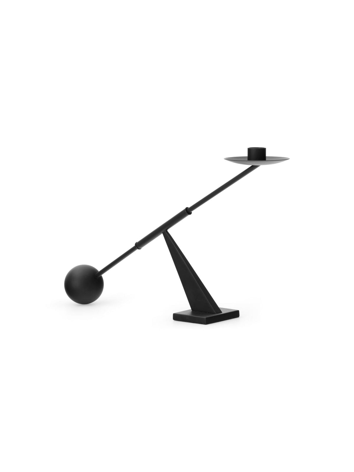 Interconnect Candle holder, Small, Steel, Black, H25,5 cm