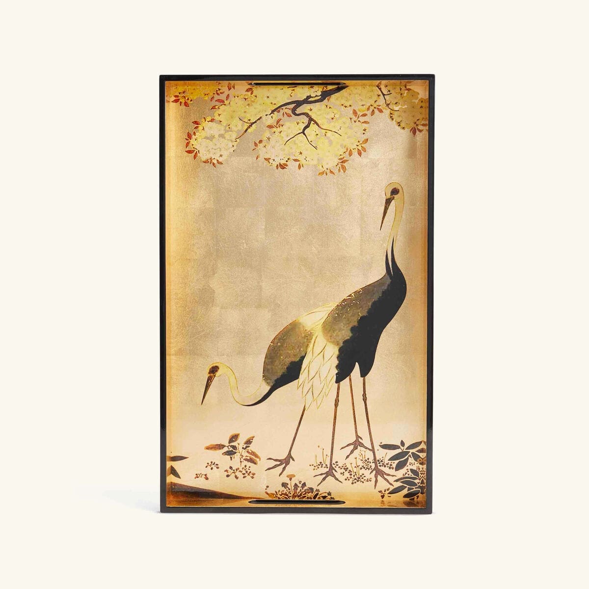 Decorative Lacquered Wood Trays, Bird, 40 x 25 cm