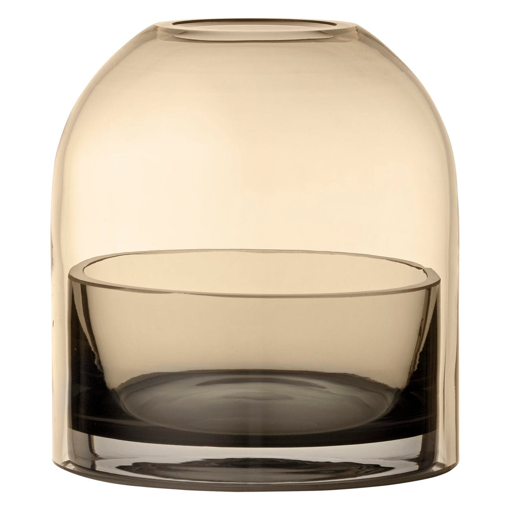 Tota Lantern for Tealight, Black/Amber, Ø9.8cm