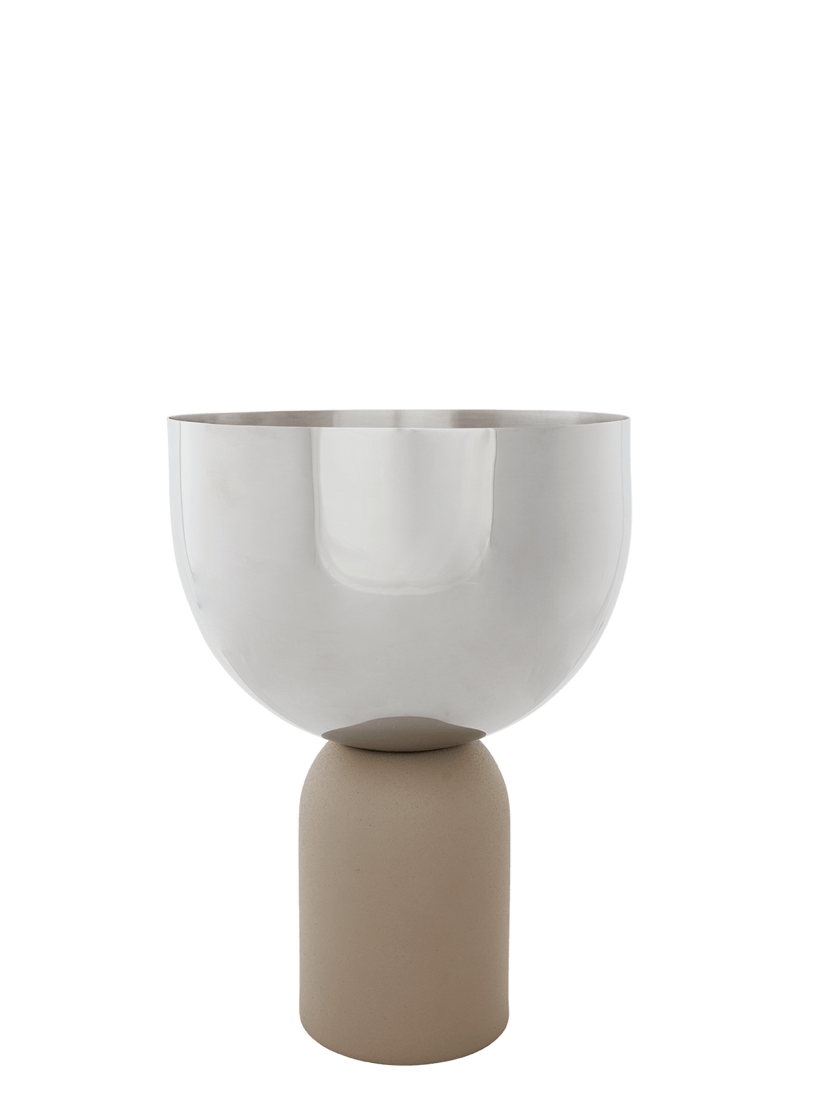 TORUS Flowerpot Silver/Taupe, Ø17 cm