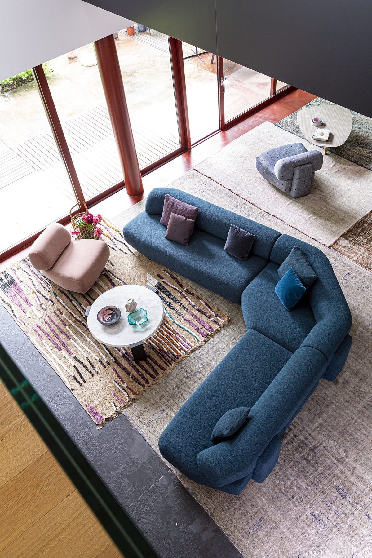 Gogan Sofa Composition SP6, Fabric Cat S, Orsetto A8843, W363 x L363cm