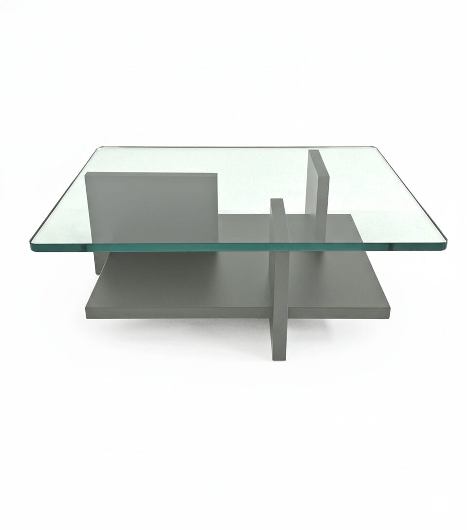 Theo Table 100x100 R09, Sky Grey
