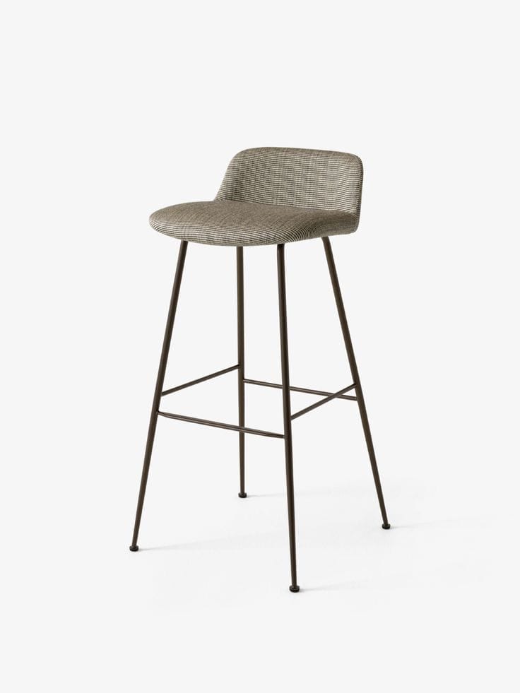 Rely HW88, Bar & Counter Stool, Fab. Group 4 Karakorum 003, Karakorum Fully Upholstered, Black Base