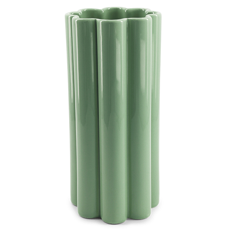 Duetto Solo Almond green ceramic vase H27 x Ø12,5cm