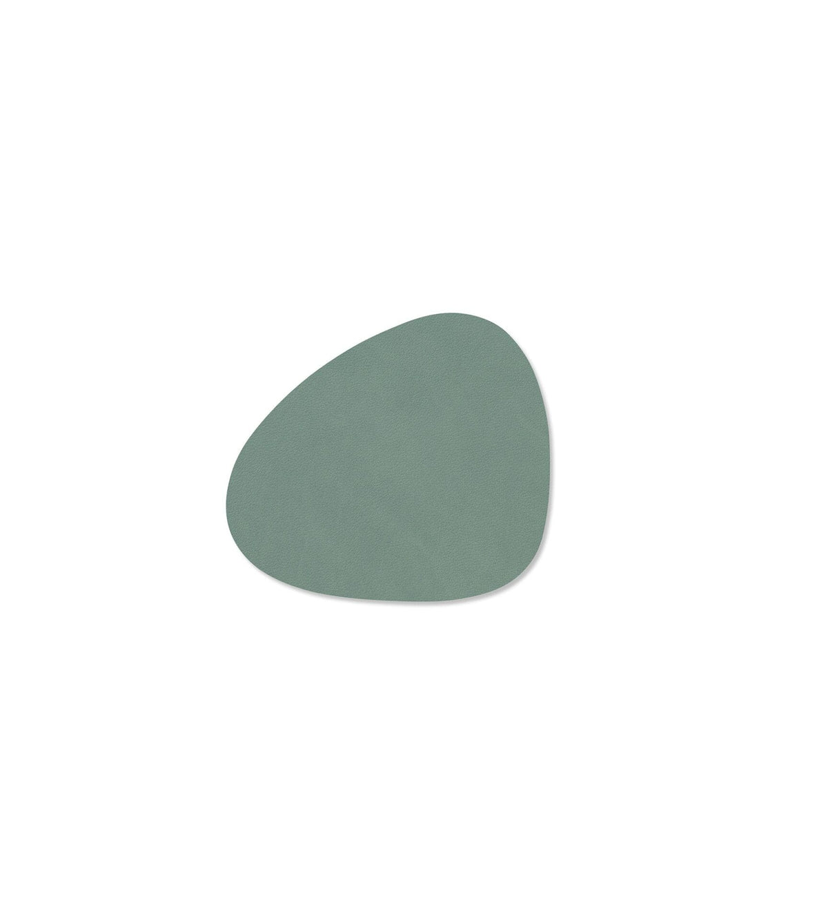 Glass Mat Curve, Leather Nupo, Pastel Green, 11 x 13 cm