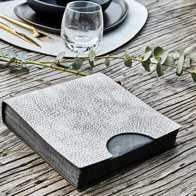 Paper Napkins, Anthracite (20 Pieces), 33 x 33 cm
