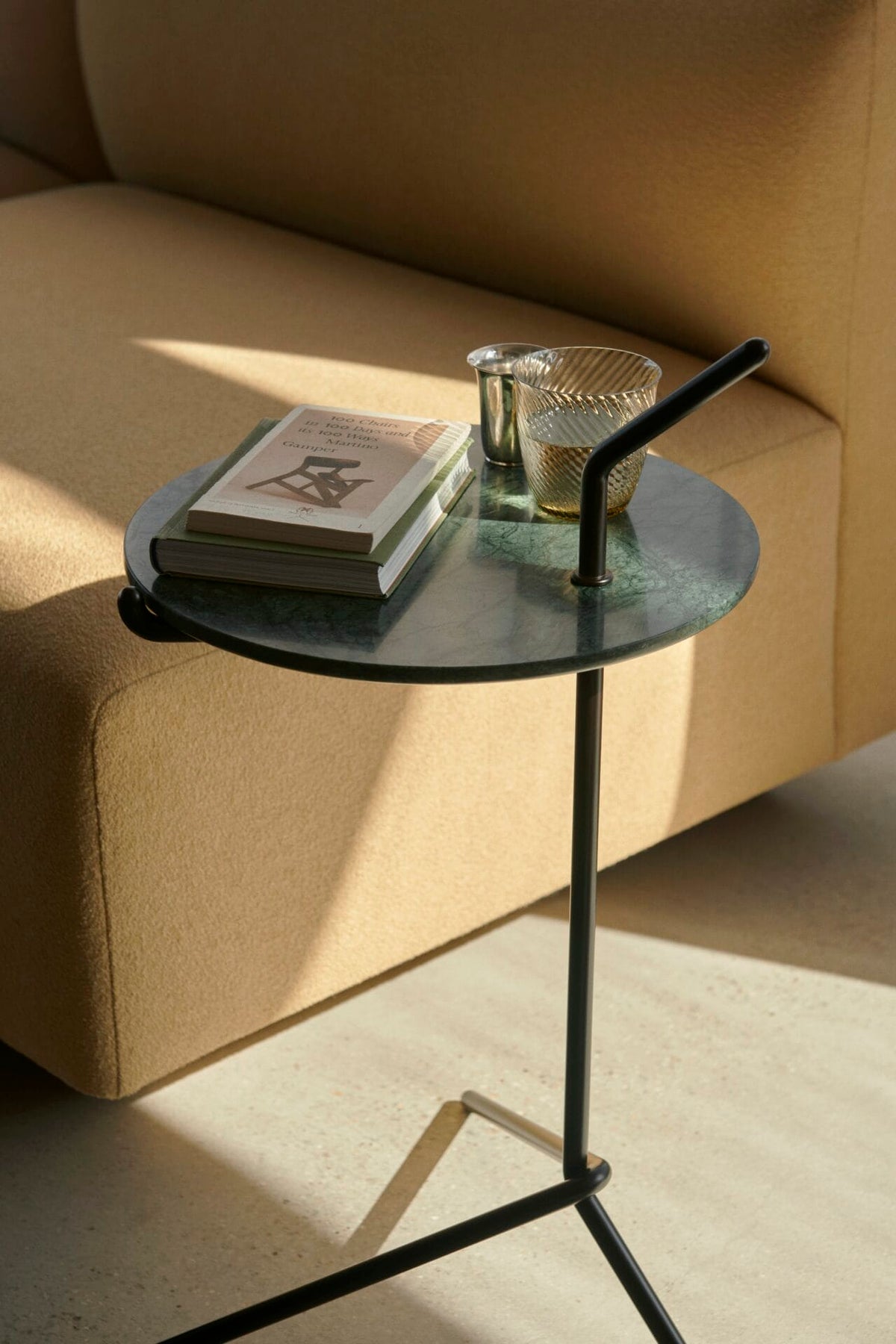 Halten SH9 Side table, Verde Guatemala & Warm black base
