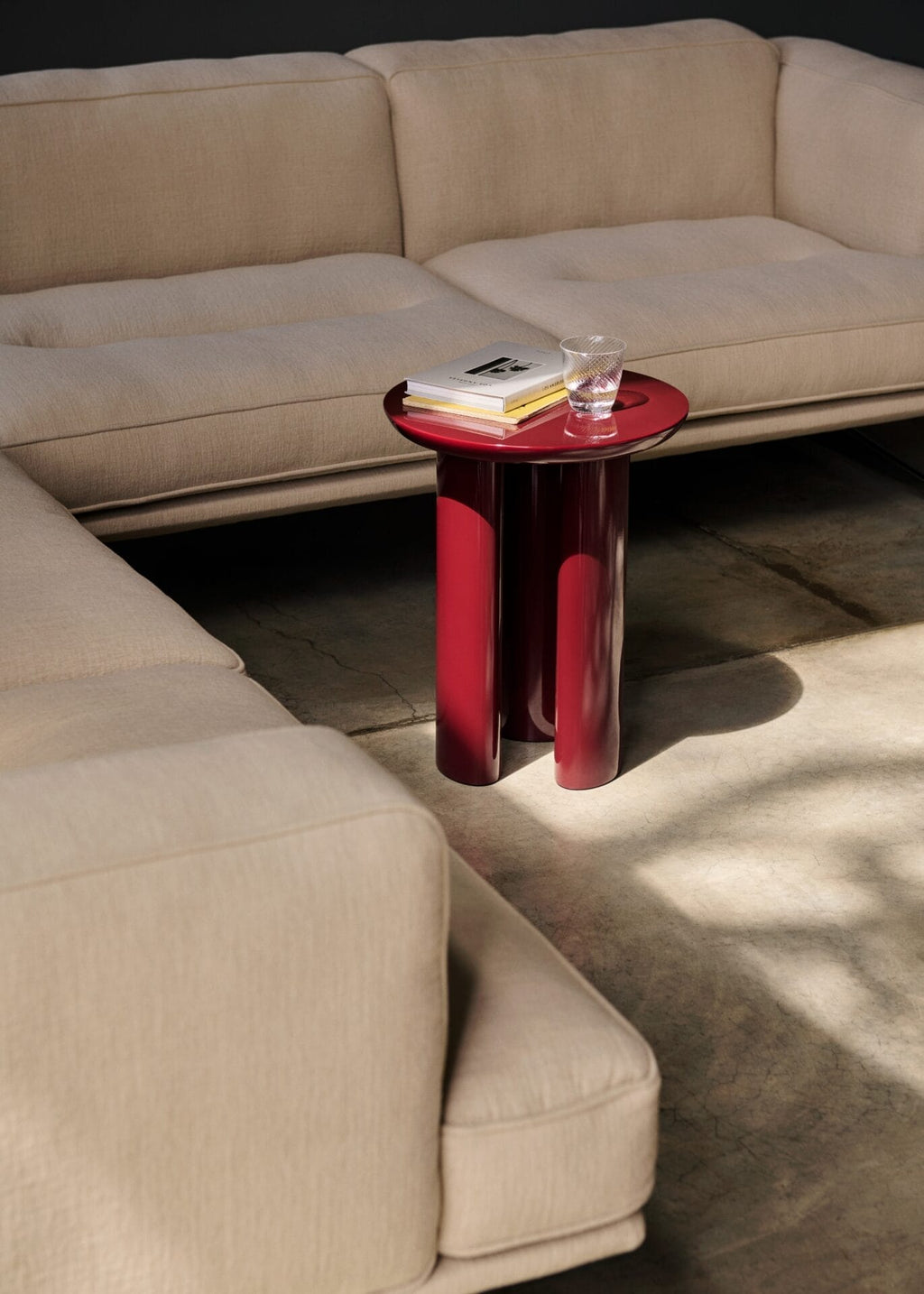 Tung Table JA3, Burgundy Red, Ø41cm
