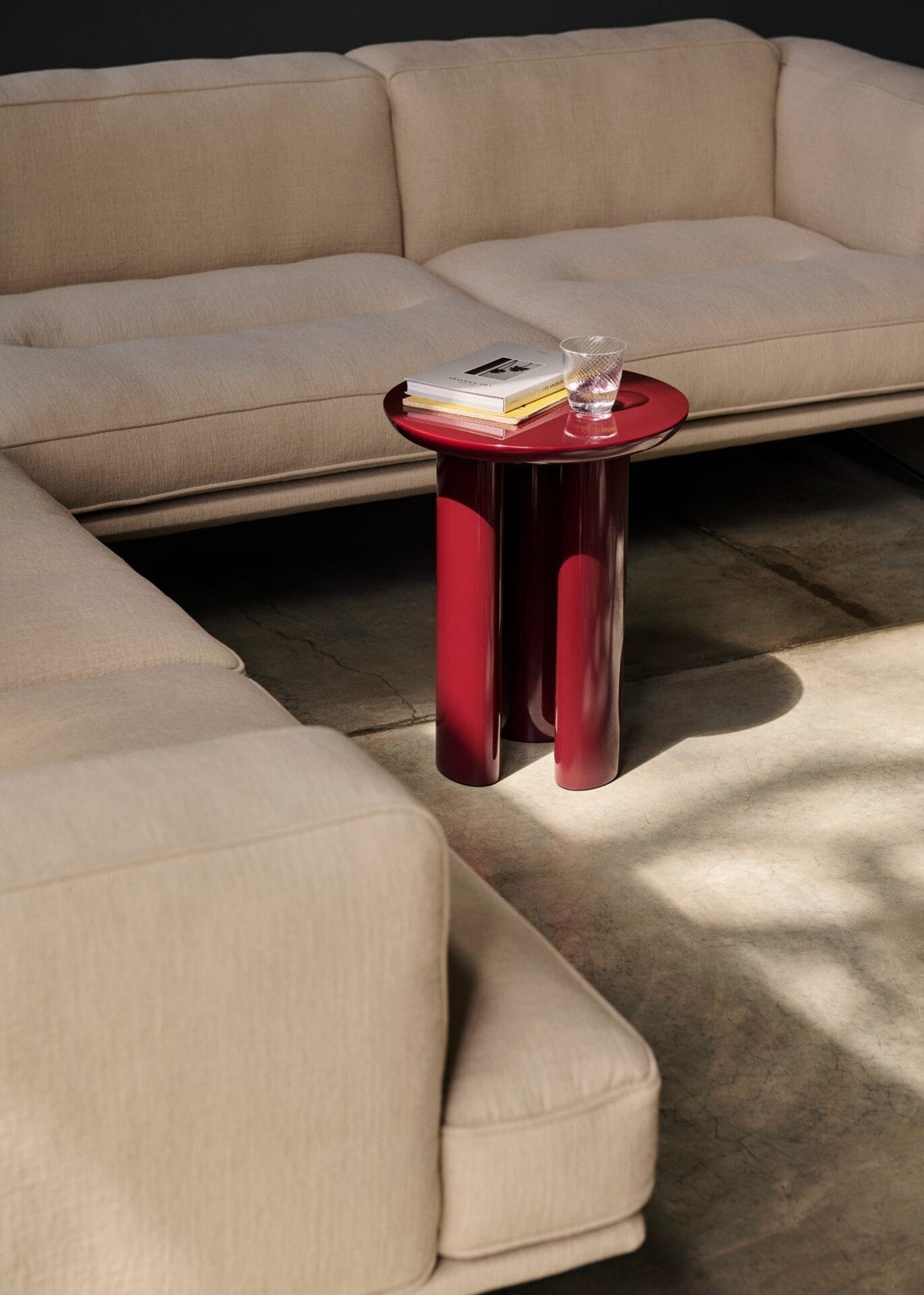 Tung Table JA3, Burgundy Red, Ø41cm
