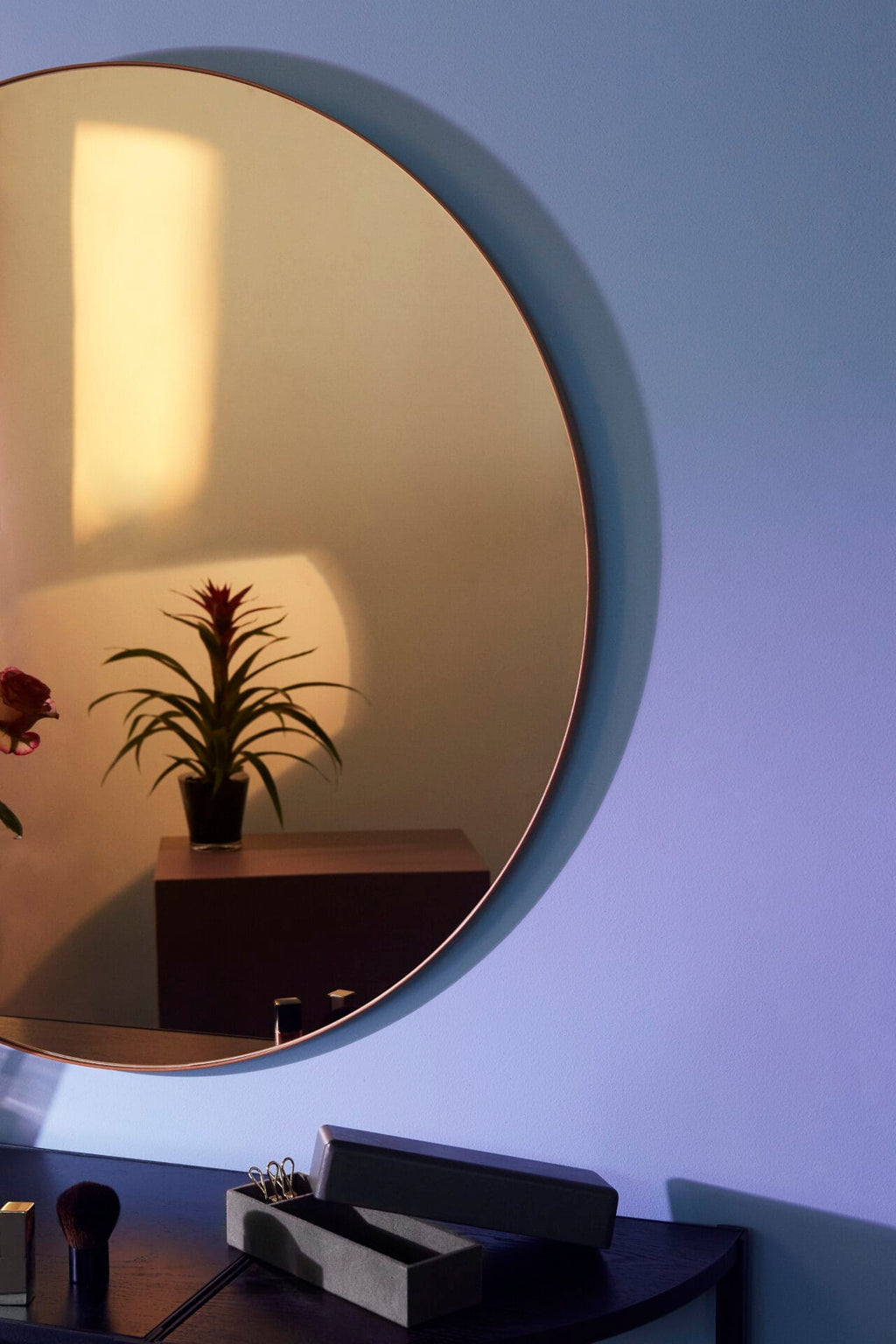 Circum Mirror, Amber, Ø90