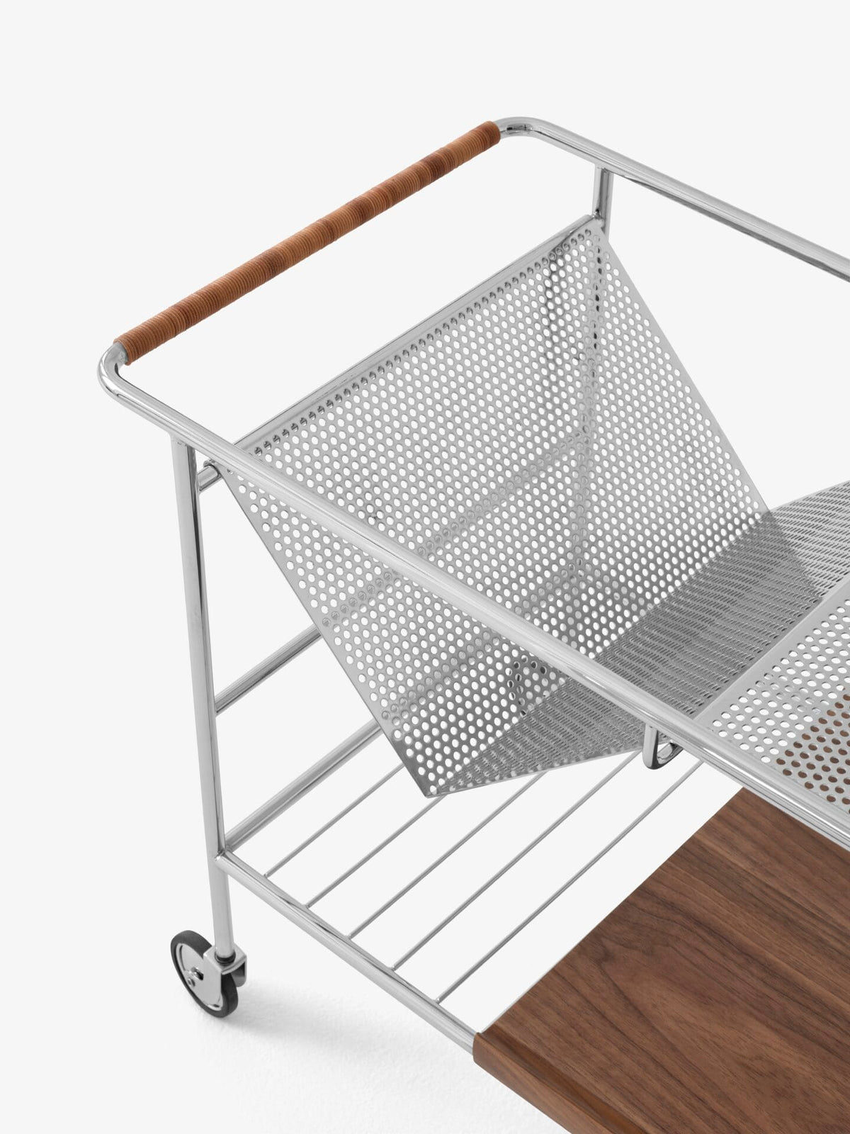 Alima Trolley NDS1, Chrome, Walnut Tray