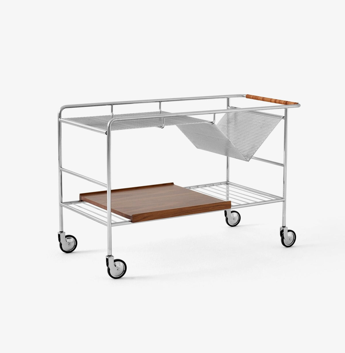 Alima Trolley NDS1, Chrome, Walnut Tray