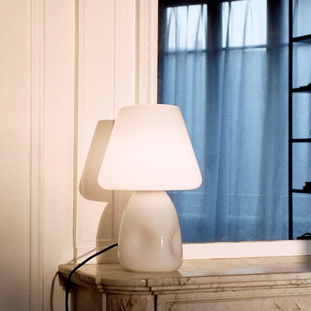 Apollo Table Lamp Shade-White Opal Glass