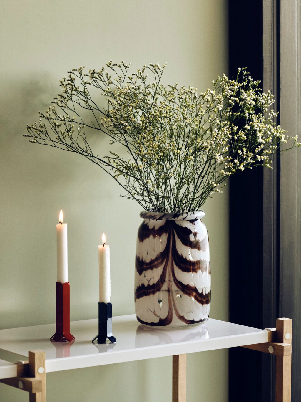 Arcs Candleholder-Small-Dark Blue