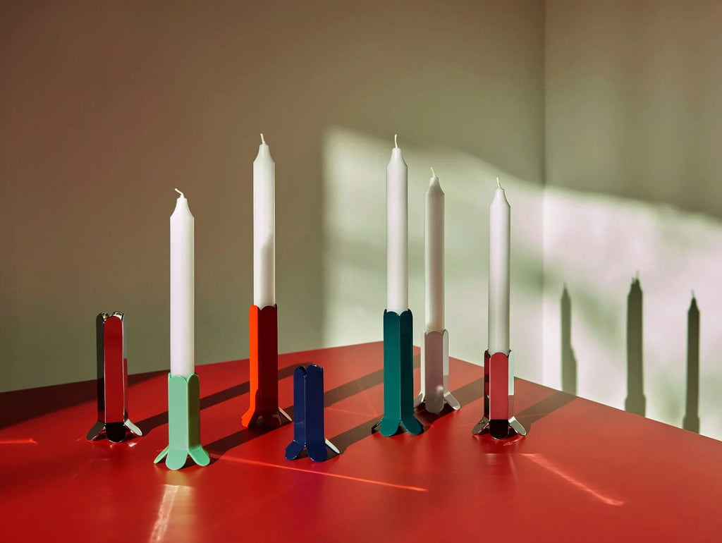 Arcs Candleholder-Large-Green