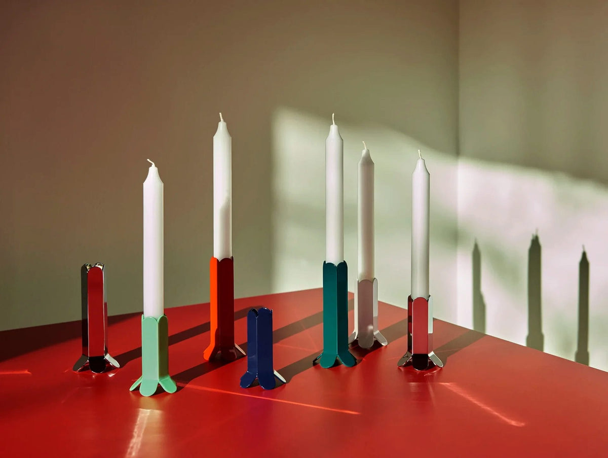 Arcs Candleholder-Large-Green