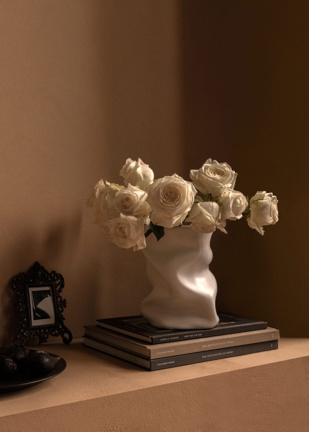 Collapse Vase - H20 cm, Ø16 cm - White